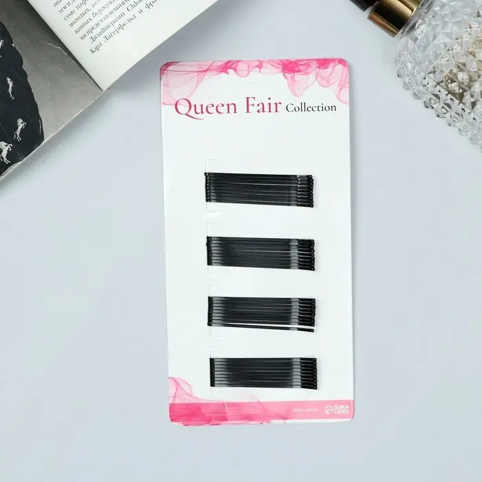 Невидимки для волос &laquo;Классик&raquo;, набор 36 шт., 5.5 см, чёрные