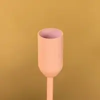 Подсвечник на 1 свечу текстурный "Пудровый розовый" 8х8х15,5 см