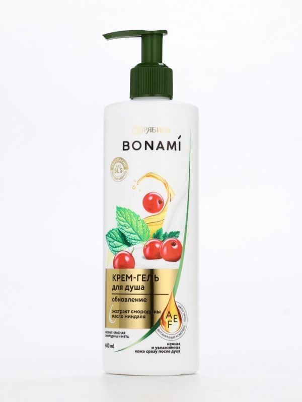 Крем-гель для душа "Красная смородина и мята", 400 мл