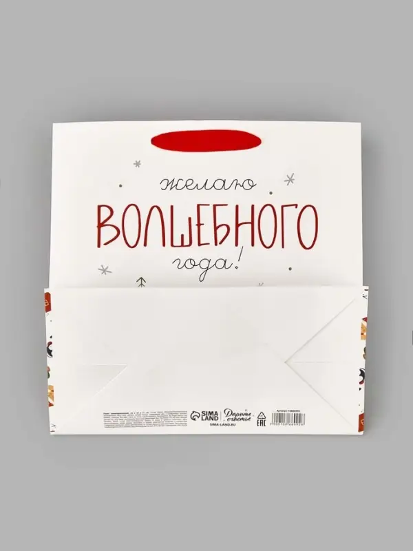 Пакет подарочный ламинированный квадратный &laquo;Волшебного&raquo;, 22&times;22&times;11 см