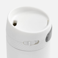 Термостакан X1 с цветной кнопкой, белый с серым