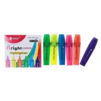 Маркер-текстовыделитель, наконечник скошенный, 5 мм, МИКС