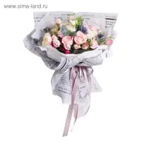 Плёнка матовая &laquo;Флористическая статья&raquo; белый, 57&times;57 см &plusmn;5% см