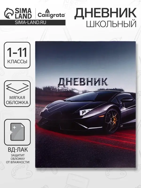 Дневник школьный для 1-11 классов, &laquo;Тачка в движении&raquo;, мягкая обложка, 40 листов