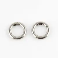 Кольца-карабины 6,7гр d16/24мм 4мм (наб 2шт цена за наб) серебряный TR