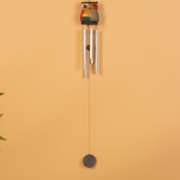 Музыка ветра "Совёнок" дерево, алюминий, 8х8х80 см,