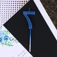 Свеча для торта, цифра &laquo;7&raquo;, синяя, 4 х 13 см
