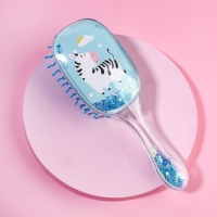 Расчёска массажная, широкая, 6 &times; 18 см, цвет голубой