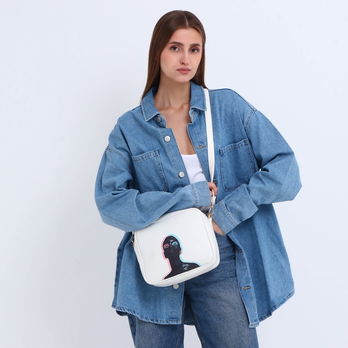 Сумка женская через плечо TEXTURA, маленького размера, цвет белый