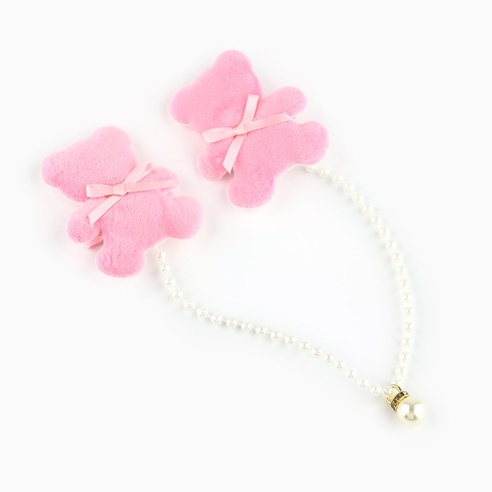 Заколки мишки новогодние &laquo;Привет зима&raquo;, на Новый год, набор 2 шт, 5 х 4 см