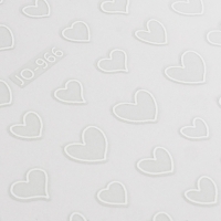 Наклейки для ногтей &laquo;Сердца&raquo;, объёмные, цвет белый