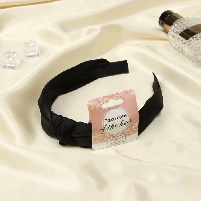 Ободок для волос "Престиж" 3 см, чёрный