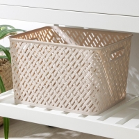 Корзина для хранения &laquo;Плетёнка&raquo;, 35&times;29&times;22,5 см, цвет бежевый