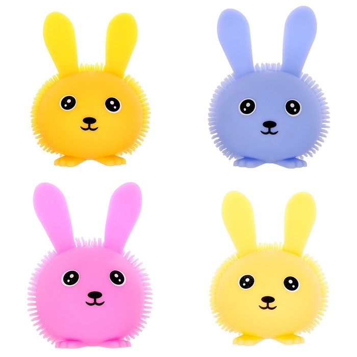 Антистресс сквиш мялка &laquo;Зайчик&raquo;, с воздухом, цвета МИКС, в шоубоксе