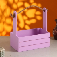 Набор кашпо деревянных 3 в 1 (29&times;18&times;33; 25&times;15&times;30; 21&times;12&times;23) "Аром", Сиреневый