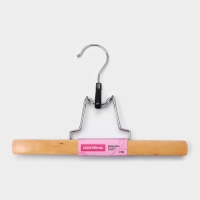 Вешалка для брюк и юбок Доляна, 25&times;16,5 см, зажим, цвет светлое дерево