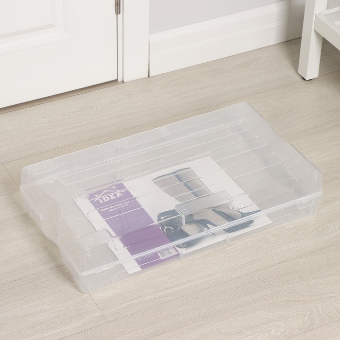 Короб для хранения обуви &laquo;Реноме&raquo;, 61&times;34&times;13 см, цвет прозрачный