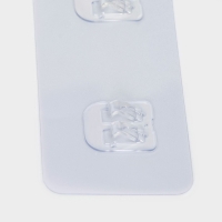 Крючок самоклеящийся, 2 шт, двойной, для прутьев, прозрачная основа, 14х6 см