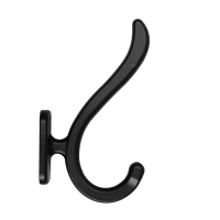 Крючок мебельный CAPPIO SMILE, двухрожковый, черный