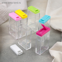 Набор для специй &laquo;Компакт&raquo;, 100 мл, 17&times;7&times;10 см, 6 шт, односторонний дозатор, цвет МИКС