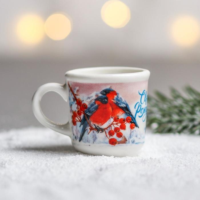 Кружка для святой воды новогодняя &laquo;Акварель&raquo; на Новый год, 30 мл