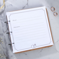 Книга пожеланий на свадьбу в деревянной обложке &laquo;Цветы&raquo;.