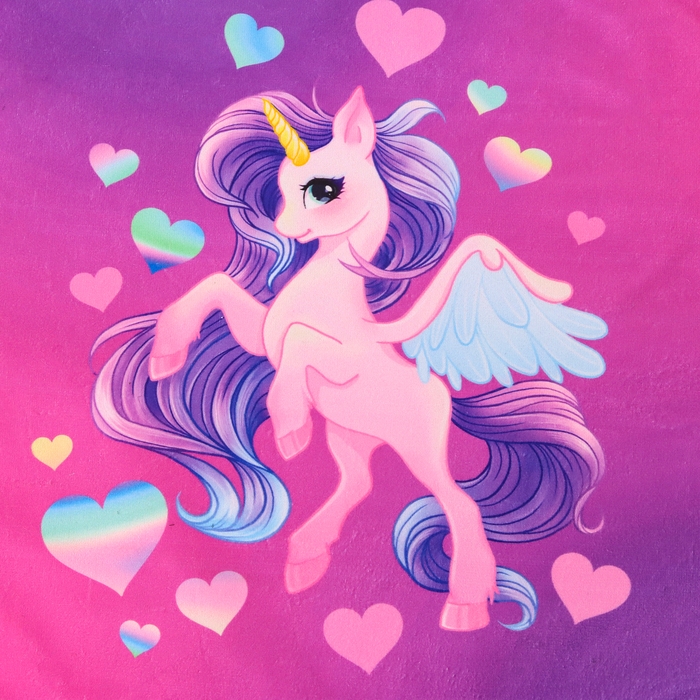 Сумка детская &laquo;Единорог&raquo;, 35 &times; 30 см, цвет фиолетовый