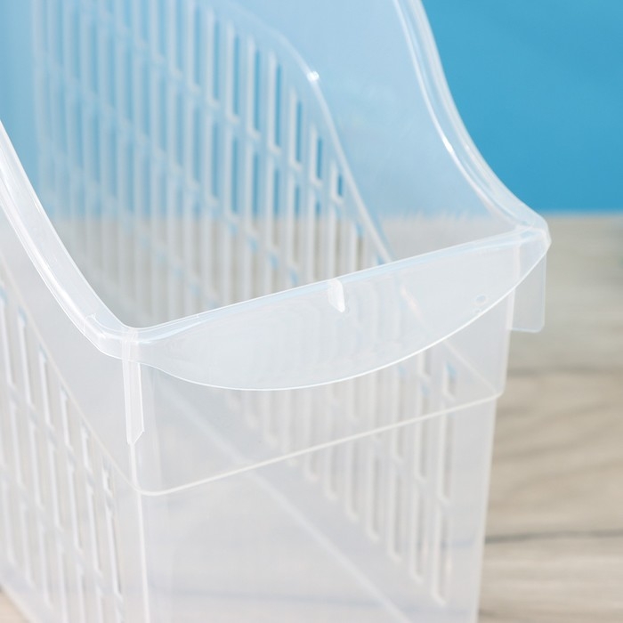 Контейнер для хранения на колёсиках, 10 л, 46,2&times;16,2&times;27,2 см, с ручкой, цвет прозрачный