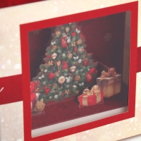 Подарочная коробка новогодняя складная с 3D эффектом &laquo;С Новым годом&raquo;, ёлочка, 11 х 11 х 13 см, Новый год