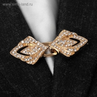 Зажим для кардигана &laquo;Пики&raquo;, цвет белый в золоте