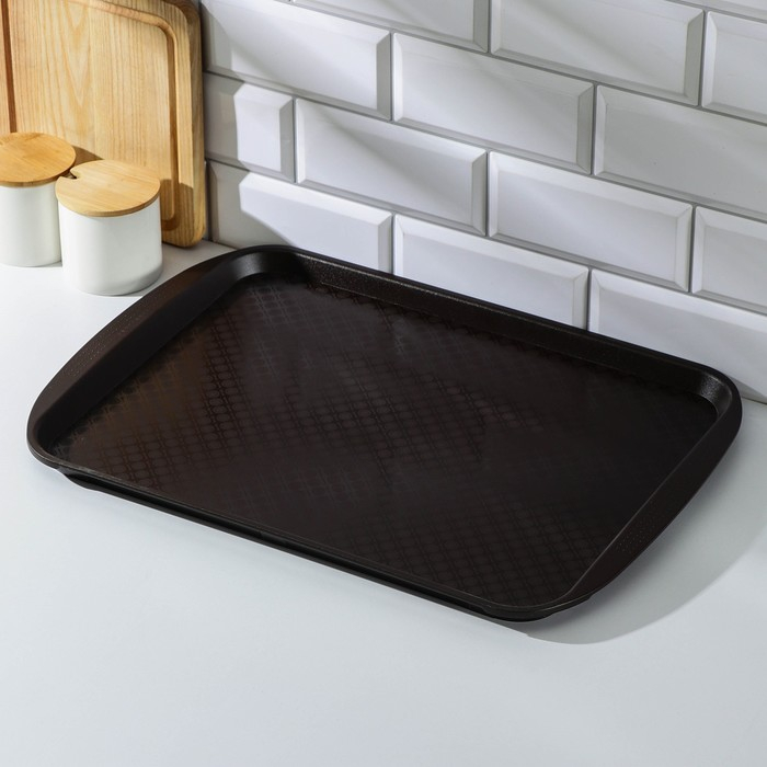 Поднос 49,5х35 см, цвет коричневый