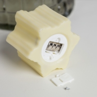 Светодиодная фигура &laquo;Снежинка&raquo; 7 &times; 8.5 &times; 8 см, пластик, батарейки AG13х3 (в комплекте), свечение тёплое белое