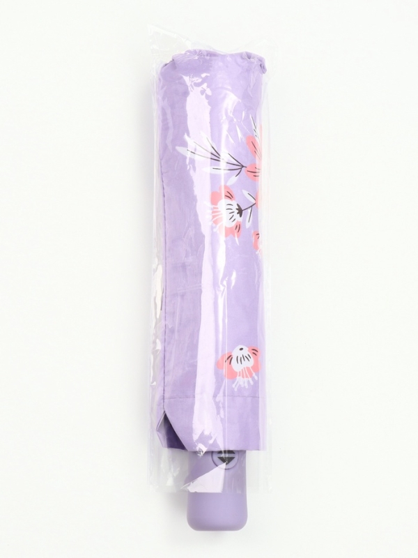 Зонт автоматический &laquo;Цветы&raquo;, эпонж, 3 сложения, 8 спиц, R = 48/55 см, D = 110 см, цвет МИКС