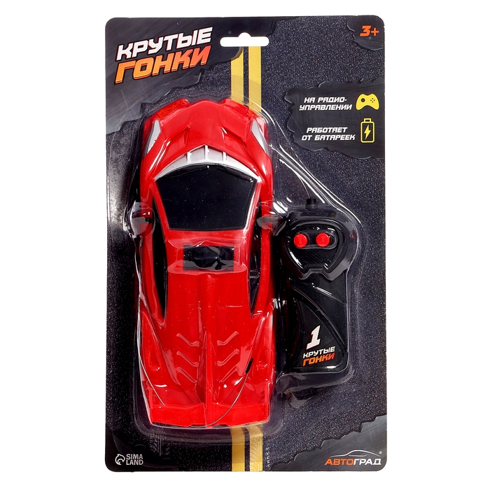 Машина радиоуправляемая &laquo;Суперкар&raquo;, работает от батареек, цвет красный