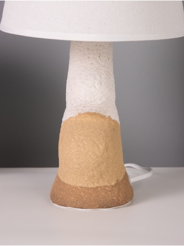 Лампа настольная "Гряда" 1х40Вт Е27 бежевый/белый 20х20х32см