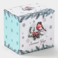 Кружка новогодняя Доляна &laquo;Зимний вечер&raquo;, 300 мл, фарфор, белая