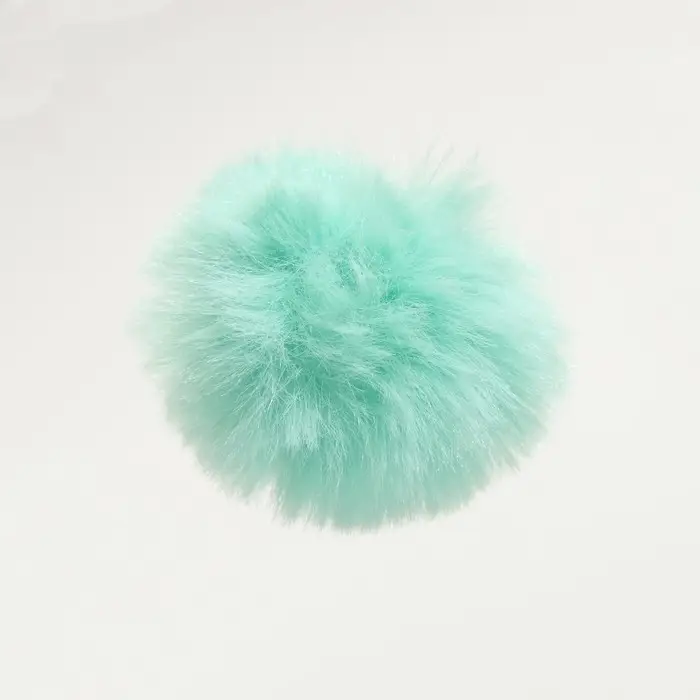 Игрушка для кошек "Меховой шарик", искусственный мех, 5 см, мятная