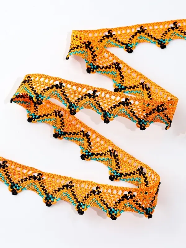 Тесьма &laquo;Уголки&raquo;, ширина 2 см., намотка 25 м., цвет оранжевый