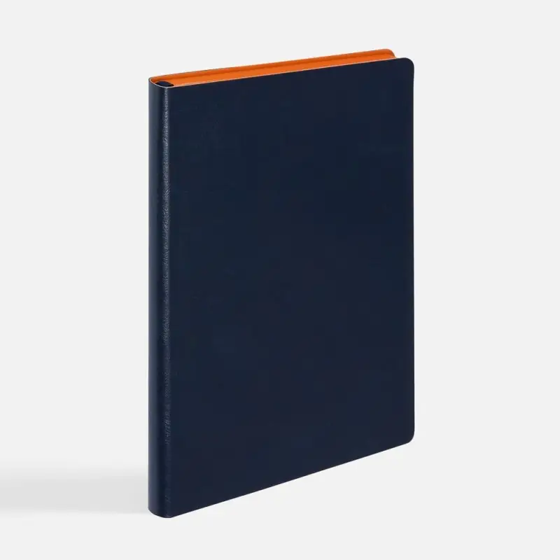 Ежедневник Doppio, недатированный, синий с оранжевым