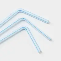 Трубочки одноразовые для напитков Доляна, 21 см, d=5 мм, с гофрой, в полоску, 50 шт, МИКС