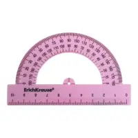 Транспортир 180&deg;/10см, ErichKrause, Pastel Bloom, микс