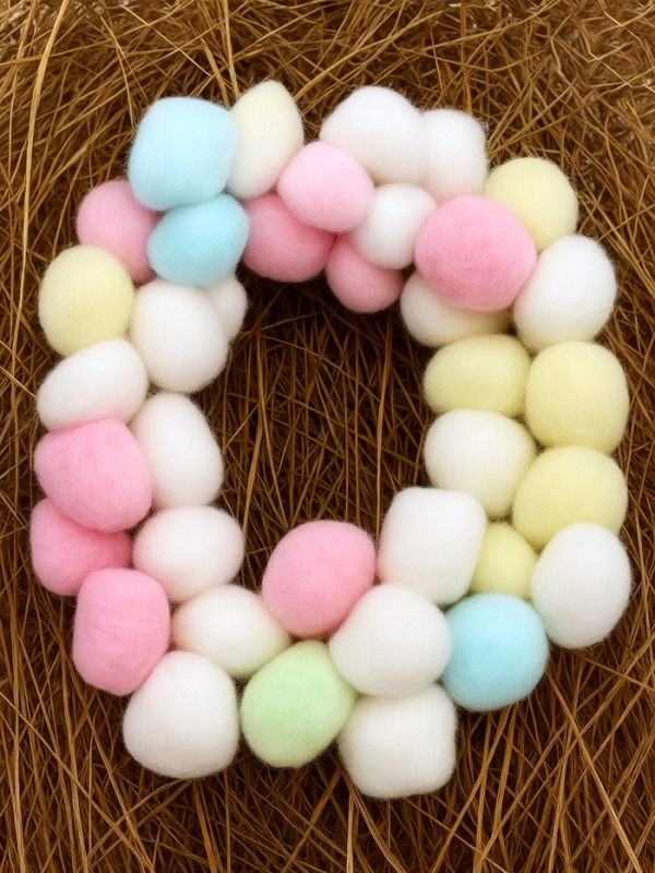 Наполнитель хлопковый для грызунов, разноцветный, 50 шариков
