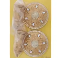 Крючок для штор CAPPIO KS032, d=98 мм, цвет золото с серебром, 2 шт