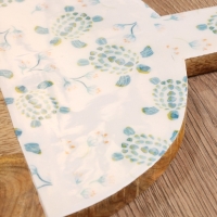 Доска разделочная круглая "Черепаха и цветы" дерево манго 36х28