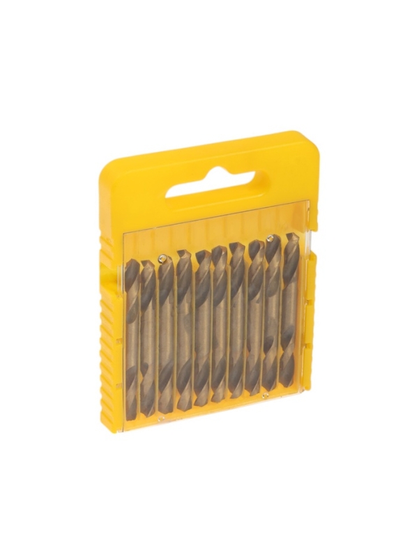 Набор двусторонних сверл по металлу ТУНДРА, HSS-Tin, 5.2 х 55 мм, 10 шт.