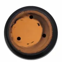 Горшок бонсайница 0,7 л, 15&times;5,5 см  для кактусов и суккулентов черный, керамика "Огма"