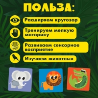 Развивающий набор &laquo;Животные Африки&raquo;, тактильные карточки