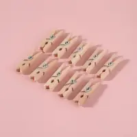 Прищепки для шитья, 3&times;0.5&times;0.3 см, 10 шт., бежевые