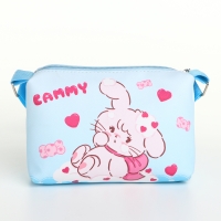 Сумка детская для девочки на молнии, цвет голубой