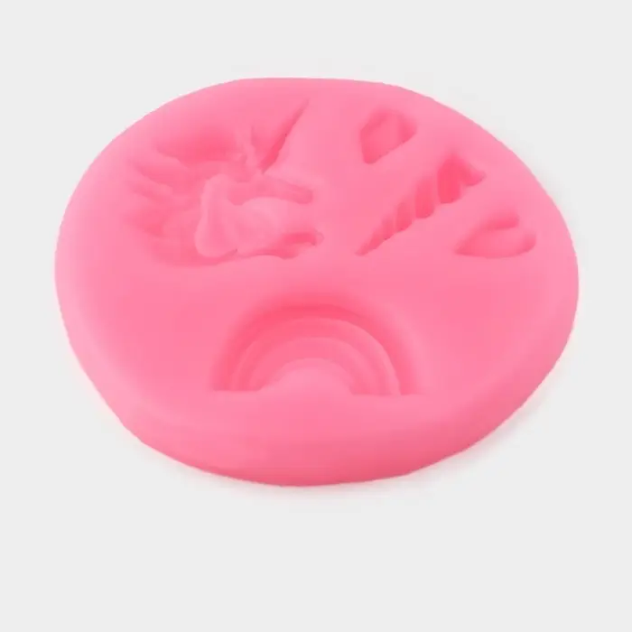 Молд &laquo;Радужный единорог&raquo;, силикон, 6.3&times;0.5 см, МИКС